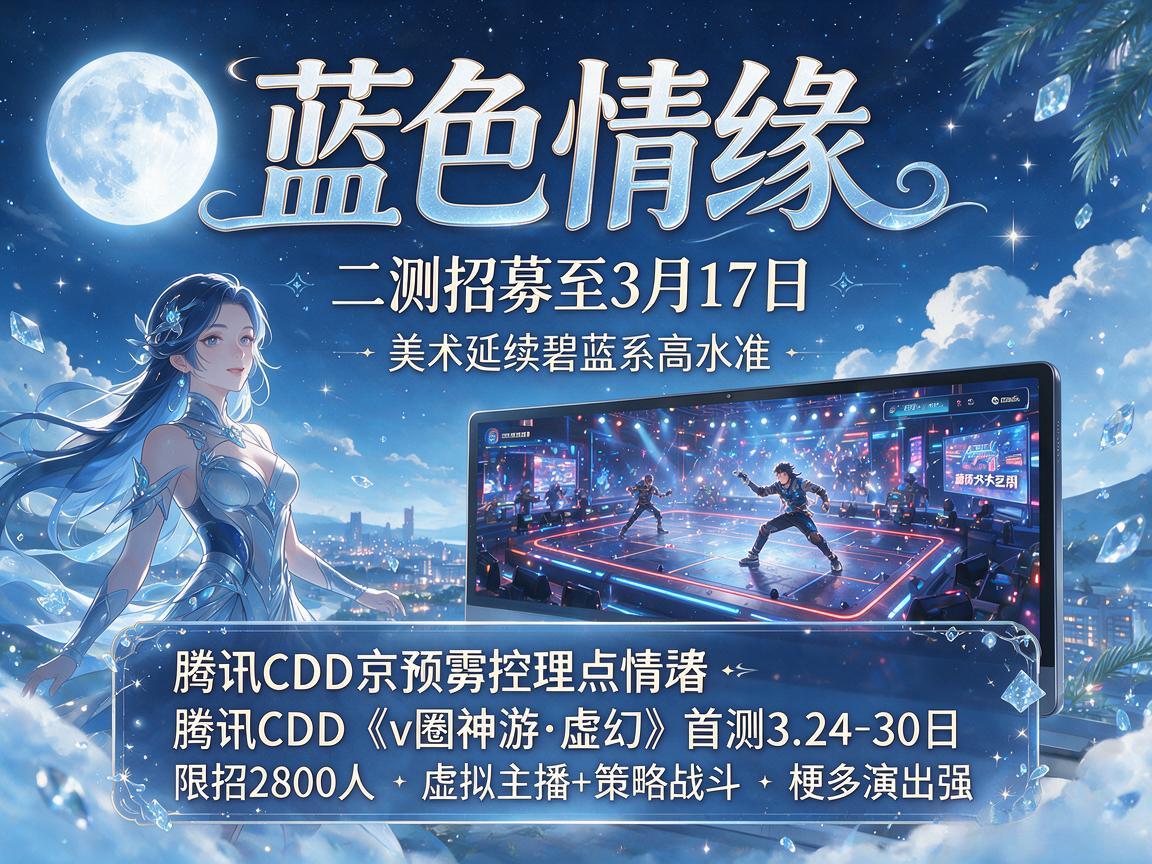 蓝月二测开启,V圈神游首测招募 蓝月二测开启,V圈神游首测招募