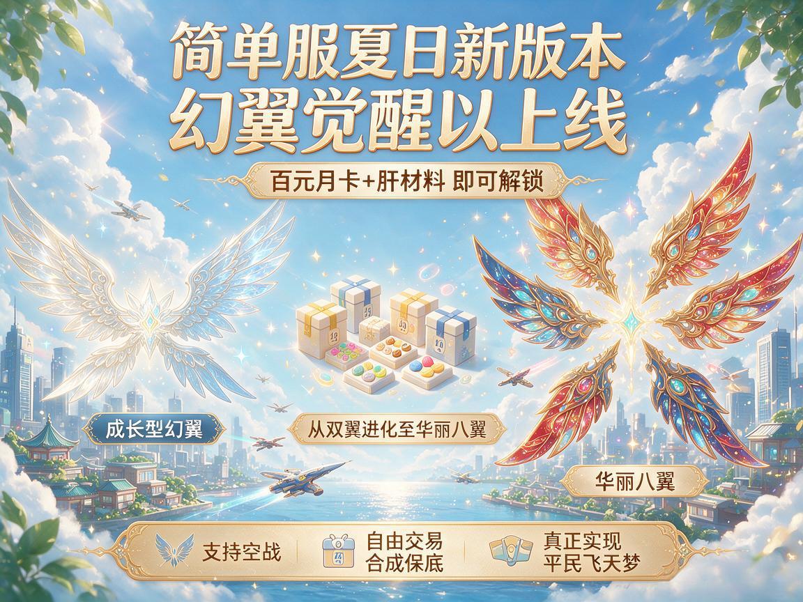 天谕手游幻翼觉醒:百元飞天